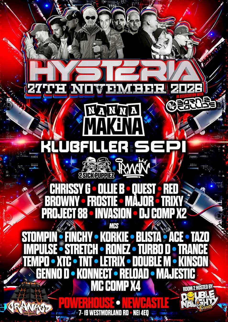 Hysteria 27th November 2026